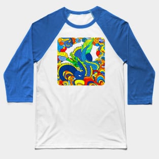 Colorful Sea Serpent Baseball T-Shirt